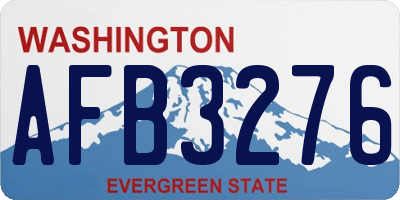 WA license plate AFB3276