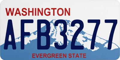 WA license plate AFB3277