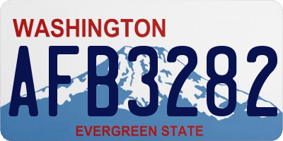 WA license plate AFB3282