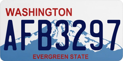 WA license plate AFB3297