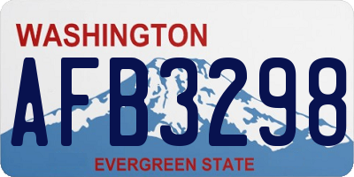 WA license plate AFB3298