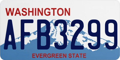 WA license plate AFB3299
