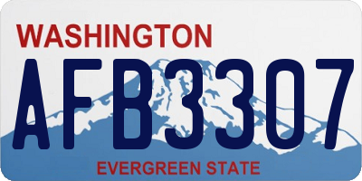 WA license plate AFB3307