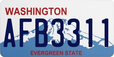WA license plate AFB3311