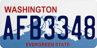 WA license plate AFB3348