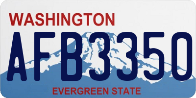 WA license plate AFB3350