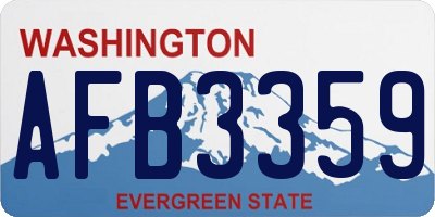 WA license plate AFB3359