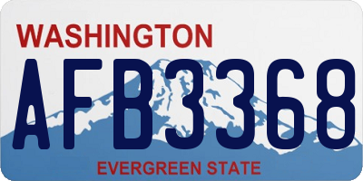 WA license plate AFB3368