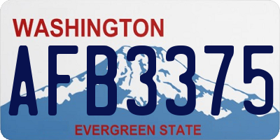 WA license plate AFB3375