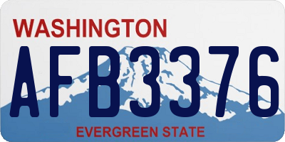 WA license plate AFB3376