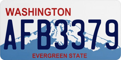 WA license plate AFB3379