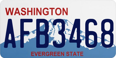 WA license plate AFB3468