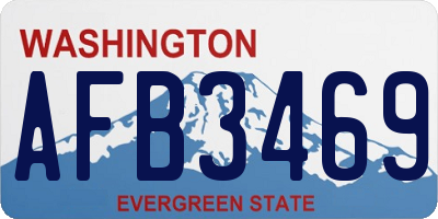 WA license plate AFB3469
