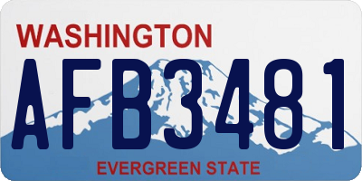 WA license plate AFB3481