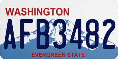 WA license plate AFB3482