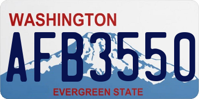 WA license plate AFB3550