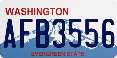 WA license plate AFB3556