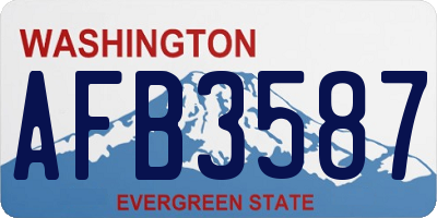 WA license plate AFB3587