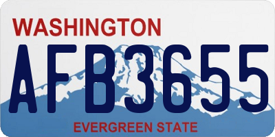 WA license plate AFB3655