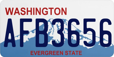 WA license plate AFB3656