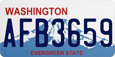 WA license plate AFB3659