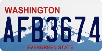 WA license plate AFB3674