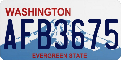 WA license plate AFB3675