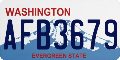 WA license plate AFB3679