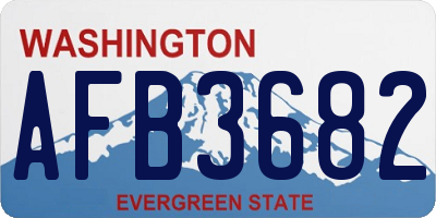 WA license plate AFB3682