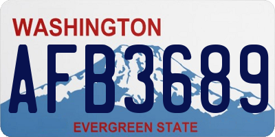 WA license plate AFB3689