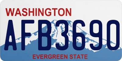 WA license plate AFB3690