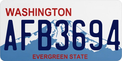 WA license plate AFB3694