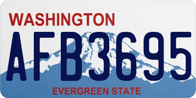 WA license plate AFB3695