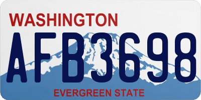 WA license plate AFB3698