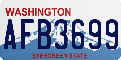 WA license plate AFB3699