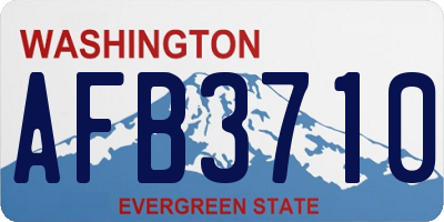 WA license plate AFB3710