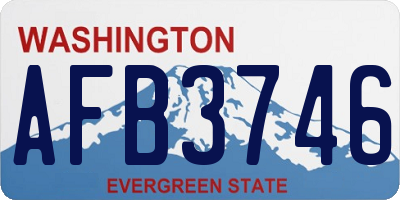 WA license plate AFB3746