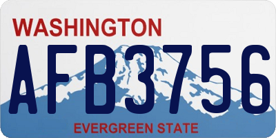 WA license plate AFB3756