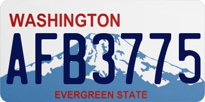 WA license plate AFB3775