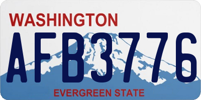 WA license plate AFB3776