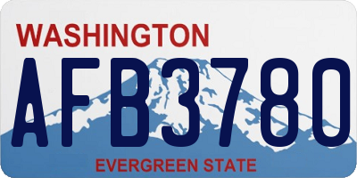 WA license plate AFB3780