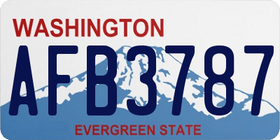 WA license plate AFB3787