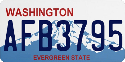 WA license plate AFB3795