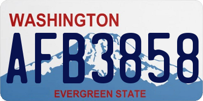 WA license plate AFB3858