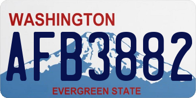 WA license plate AFB3882
