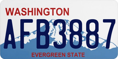 WA license plate AFB3887