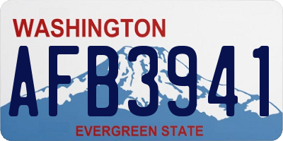 WA license plate AFB3941