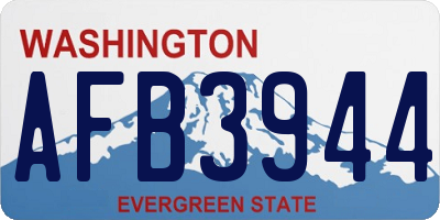 WA license plate AFB3944