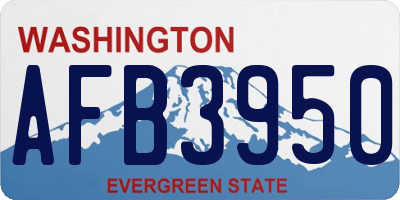 WA license plate AFB3950
