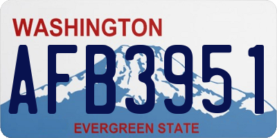 WA license plate AFB3951